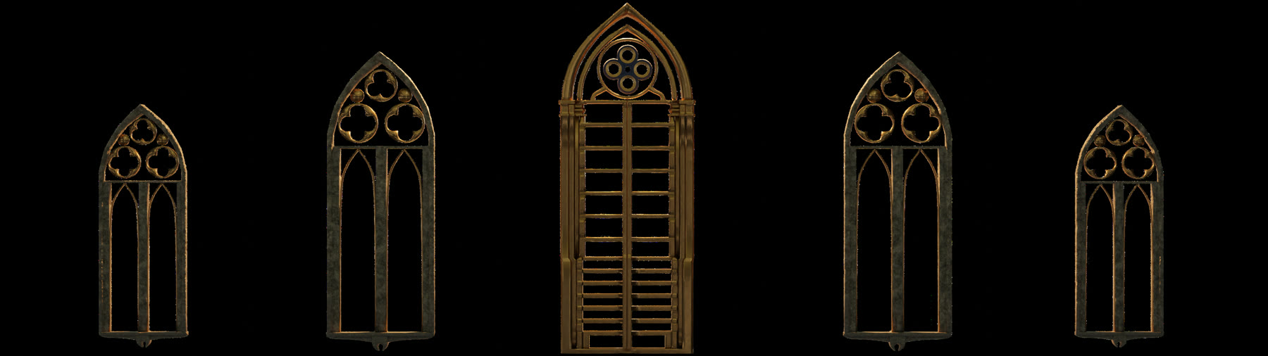 Vampire Empire window projection mapping frame without glass texture