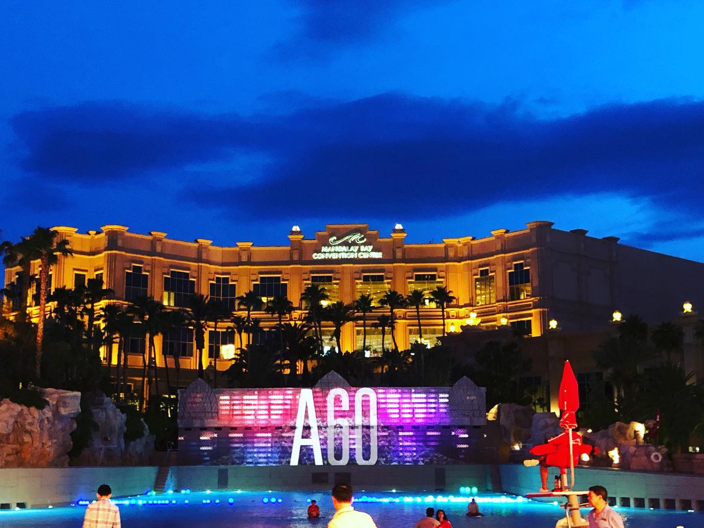 Amway A60 architectural projection at Mandalay Bay