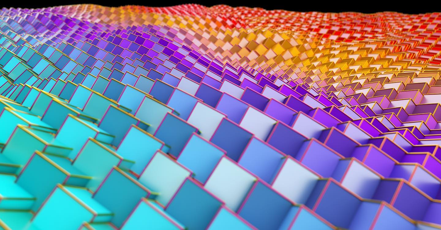 Colorful real-time geometric animation developed in MELT's R&D studio