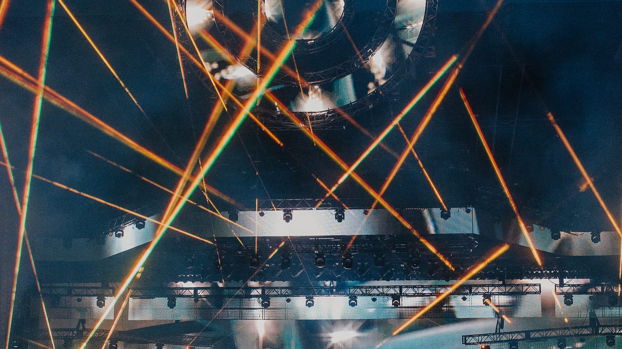 Duke Dumont stage and laser environment at Ultra Korea